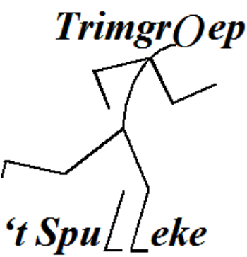 Logo 't Spulleke, een poppetje dat rent