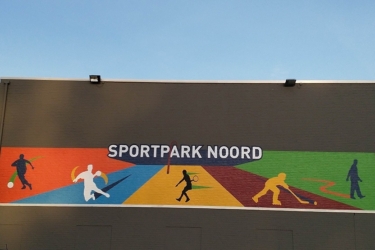 Muurschildering Sportpark Noord